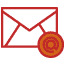 An email icon with a red envelope for digital marketing.