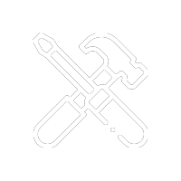 A hammer and pliers icon on a website design.
