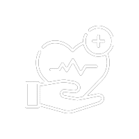 A hand holding a heart icon with computer assistance services on a green background.