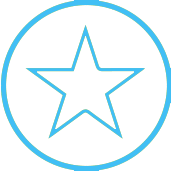 A digital marketing platform with a blue star in a circle.